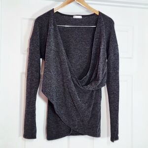 JJ Perfection Pull Over Gray Scoop Neck Sweater XL